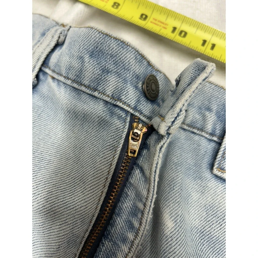 Vintage Levis  Jeans 36x31 Bell Bottom Flare Orange Tab 70s Distress Light Wash
